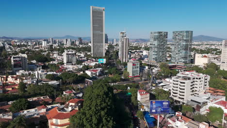aerial view of guadalajara, mexico city skyline