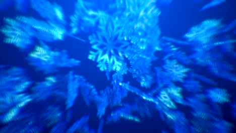 fondo de nieve de invierno abstracto en bucle con copos de nieve que caen video 4k