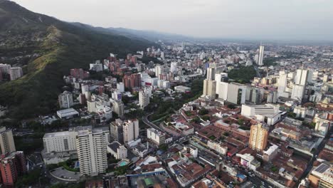 aerial drone clips of cali city, colombia in south america