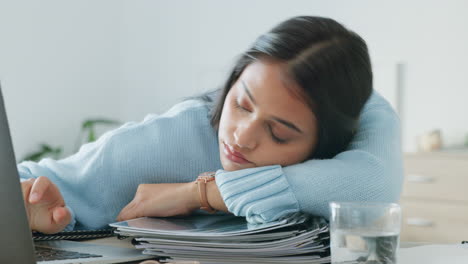 sad, depression or woman on laptop for education