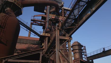 rusty industrial factory structure