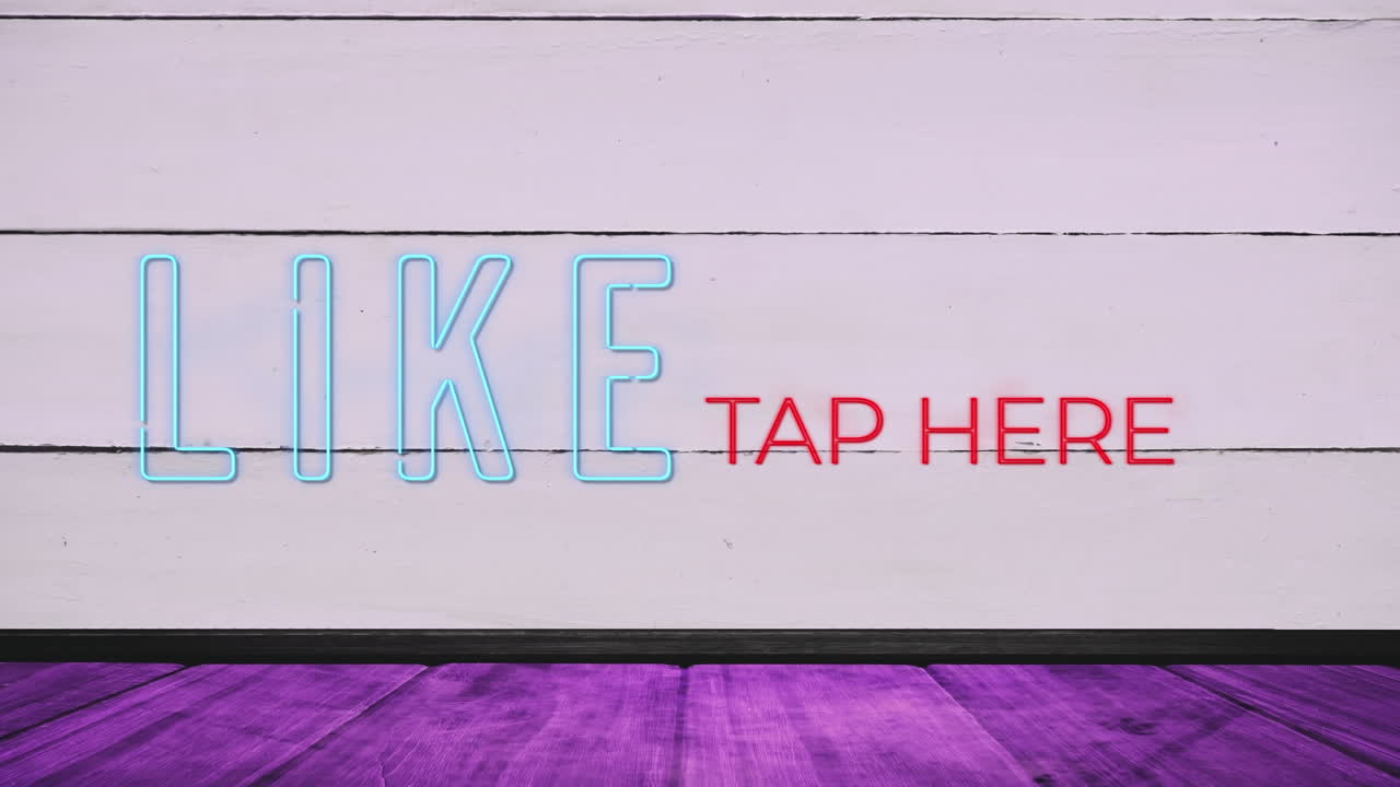 animación de toque parpadeante aquí y como texto