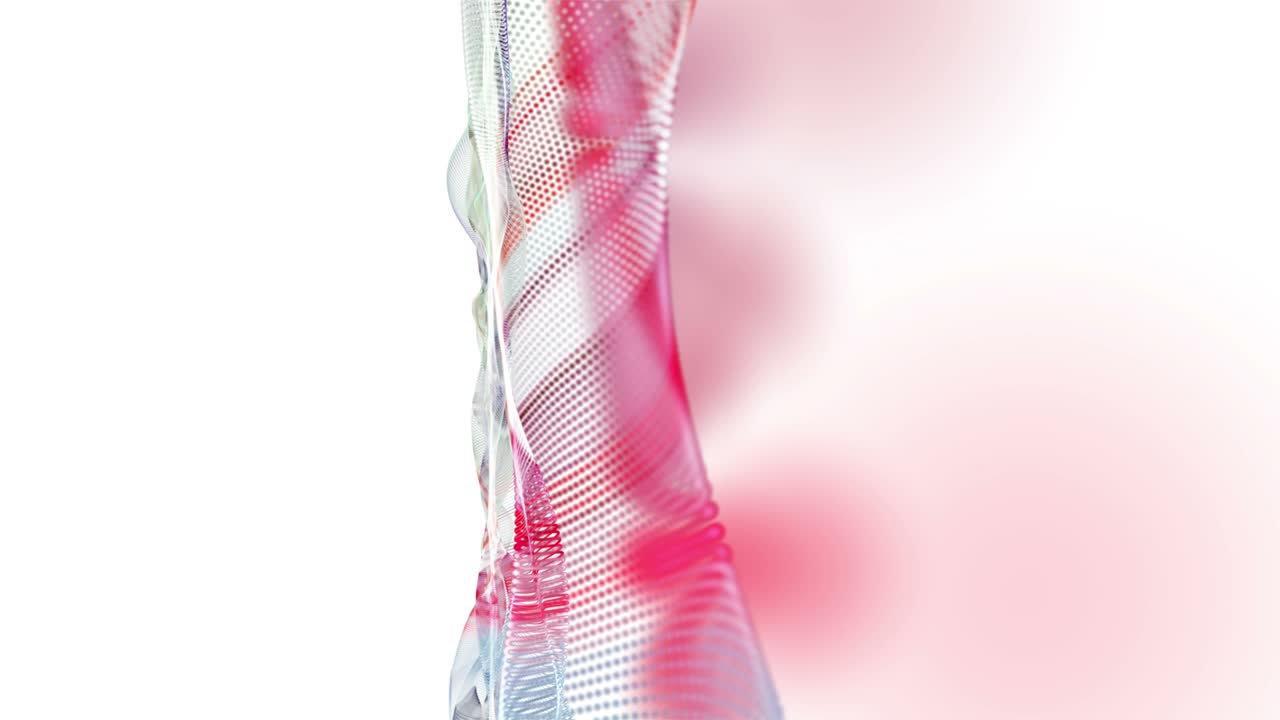 천천히 움직이는 입자 파동 물체와 함께 환상적인 애니메이션, 4096x2304 루프 4k