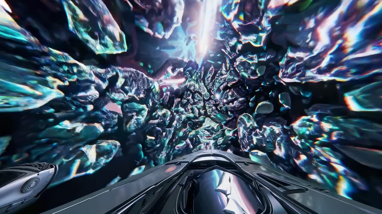 Abstract Futuristic Space Tunnel