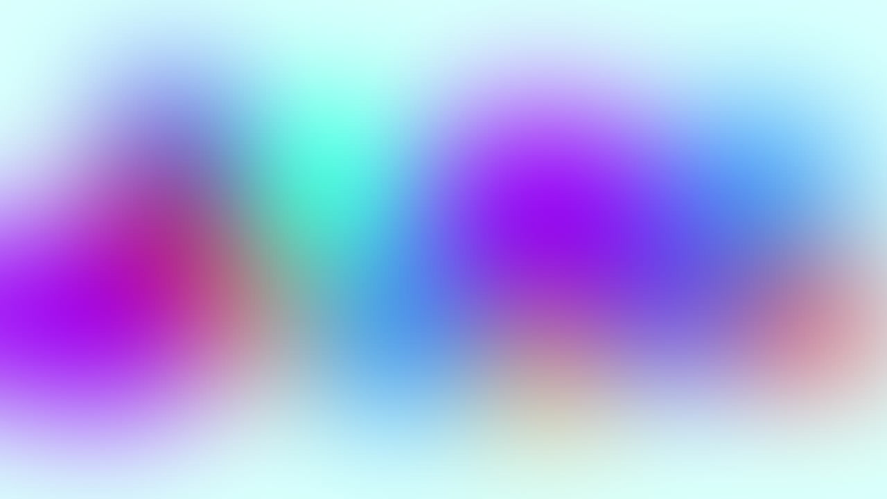 animación de desenfoques púrpura, azul y rosa sobre un fondo azul pálido