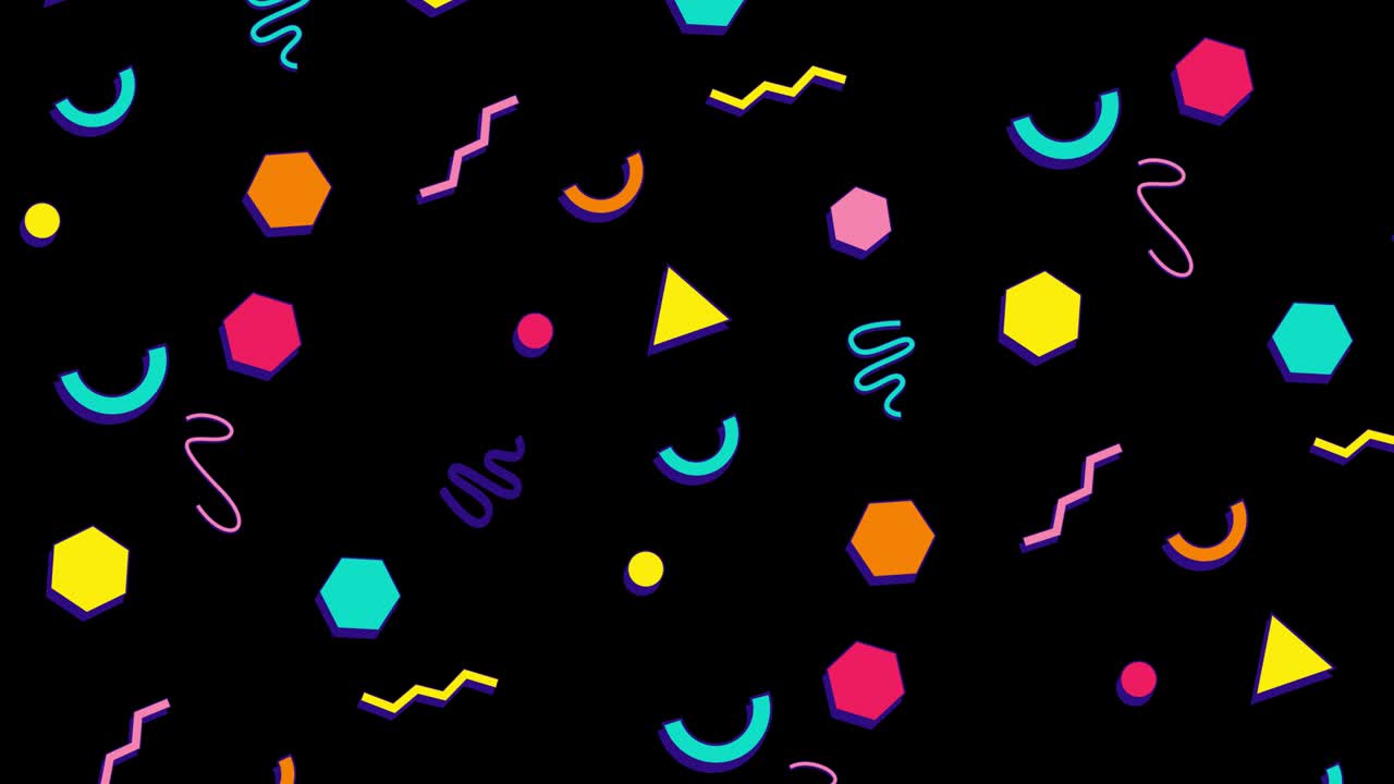 formas geométricas abstractas de fondo con el canal alfa 4k