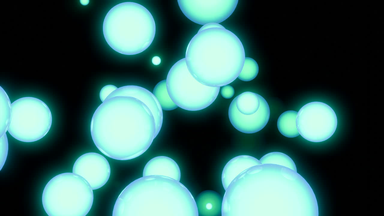 esferas azules brillantes