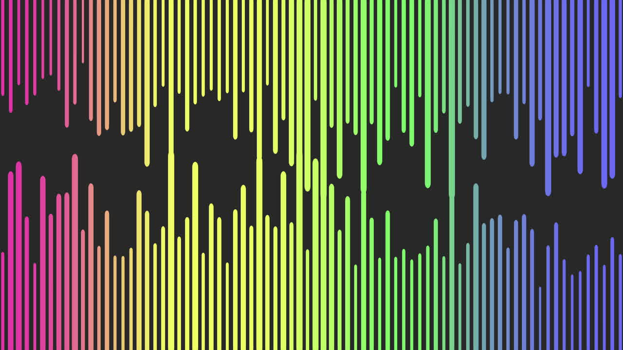 80년대 스타일의 무지개 네온 라인 패턴