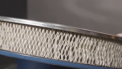 an air filter from the 60's spinning