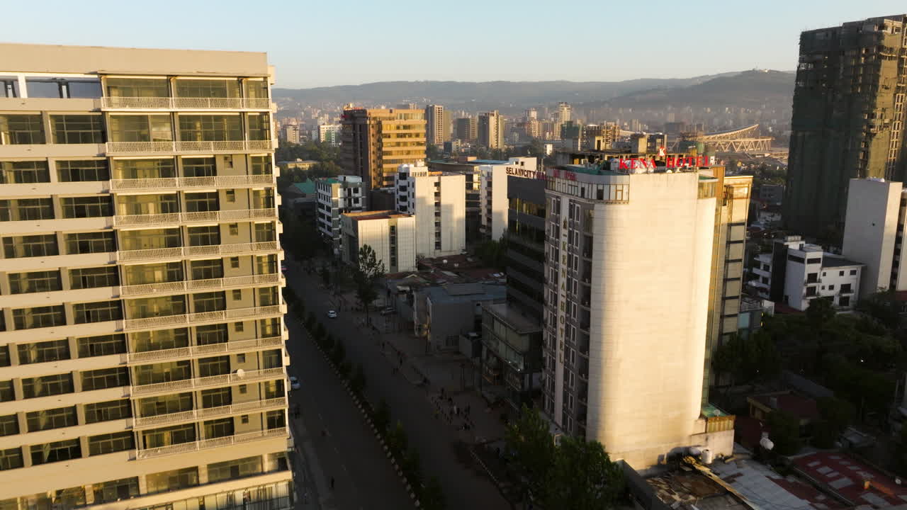 Aerial view of Bole neighborhood in Addis Ababa, Ethiopia
