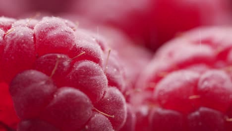Fresh raspberry with dry ice fog