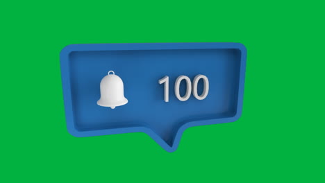 bell icon with increasing number count for social media
