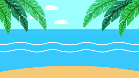 escena del mar en verano