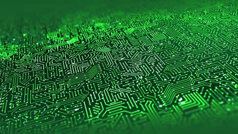 high tech futuristic ai processor. processing data in real time. perfect loop
