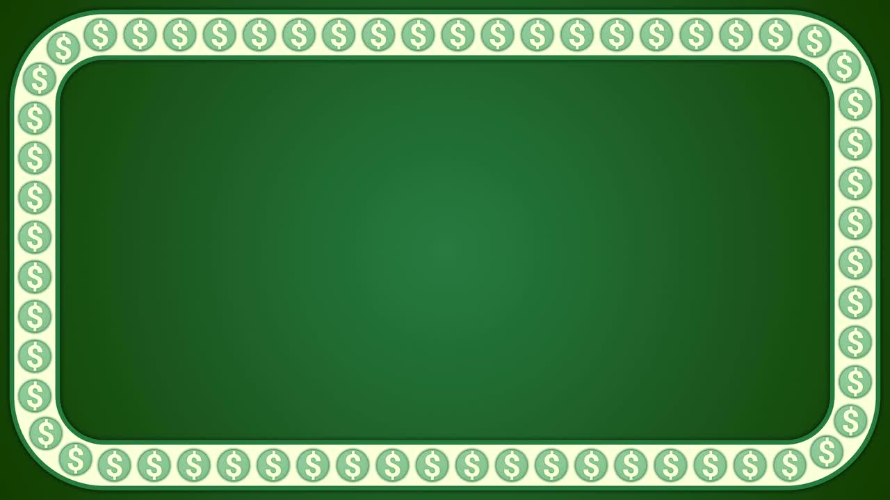 미국 돈 초록색 배경 직사각형 달러 프레임