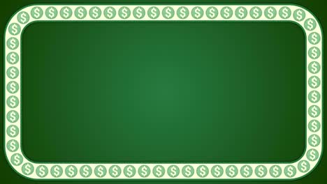 dollar american money green background rectangle frame