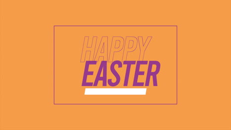 Happy-Easter-text-in-frame-on-fashion-orange-gradient