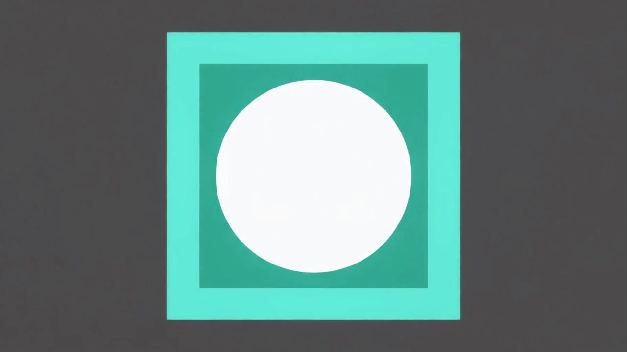 Abstract Motion Graphic Featuring Expanding and Contracting Geometric Shapes