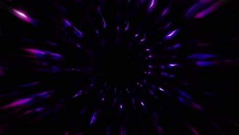 hermosas partículas púrpuras brillantes y gemas brillantes. fondo redondo de bucles oscuros abstractos