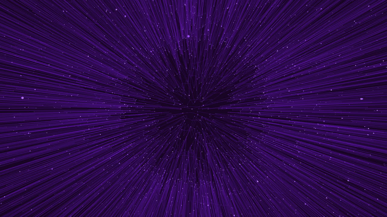 Radiant lines of white stars on purple background