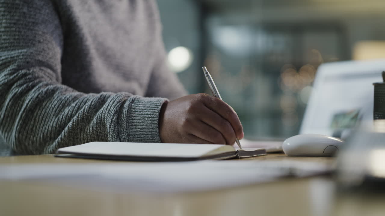 4k footage of a businessman making notes