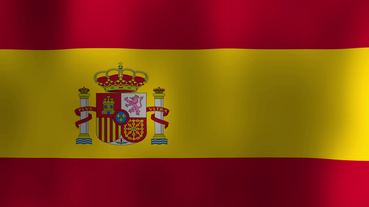 bandera de españa en el viento