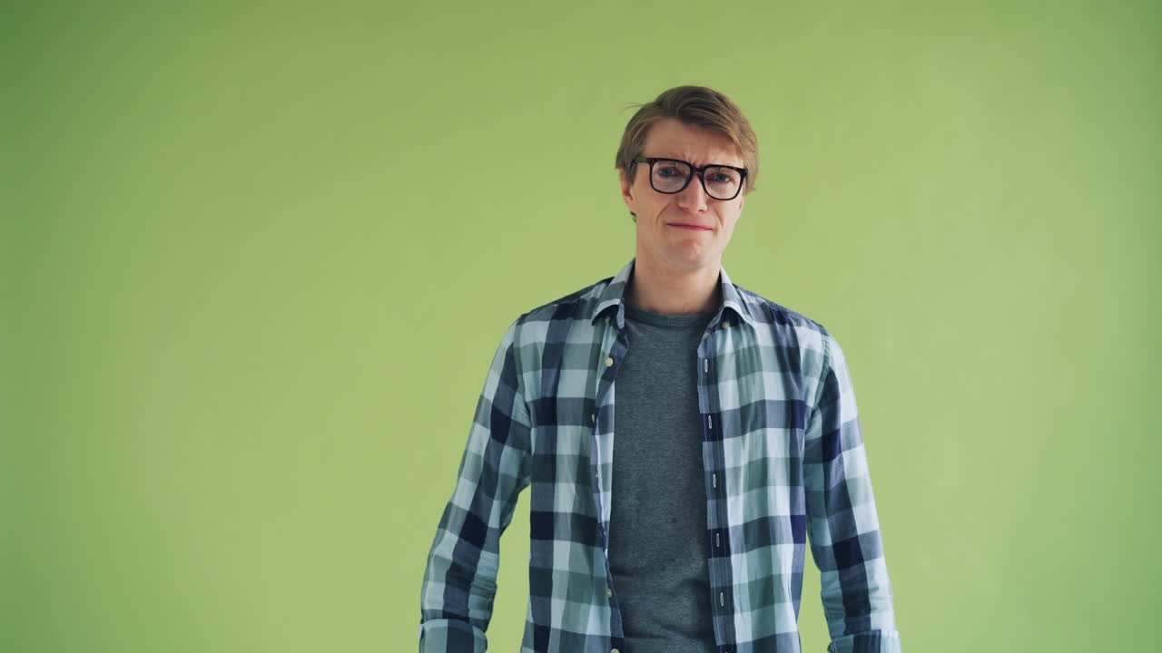 Man with Glasses, Disappointed