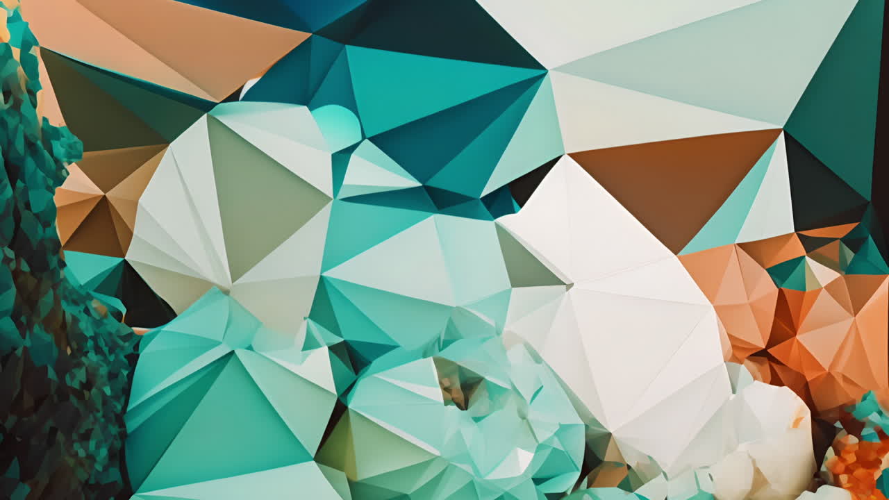 Forming abstract landscape animation, geometric shapes and patterns moving, copy space, looping , se