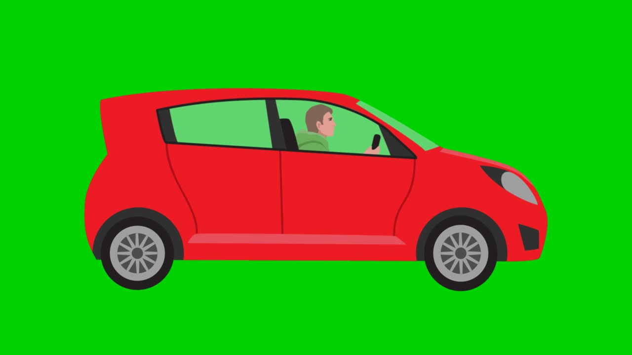 animación de bucle de coche con canal alfa