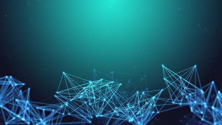 Linee digitali pulsanti su sfondo scuro.
