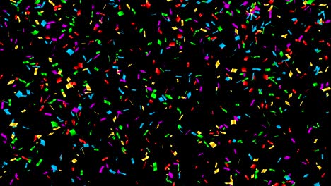 confetti on black background