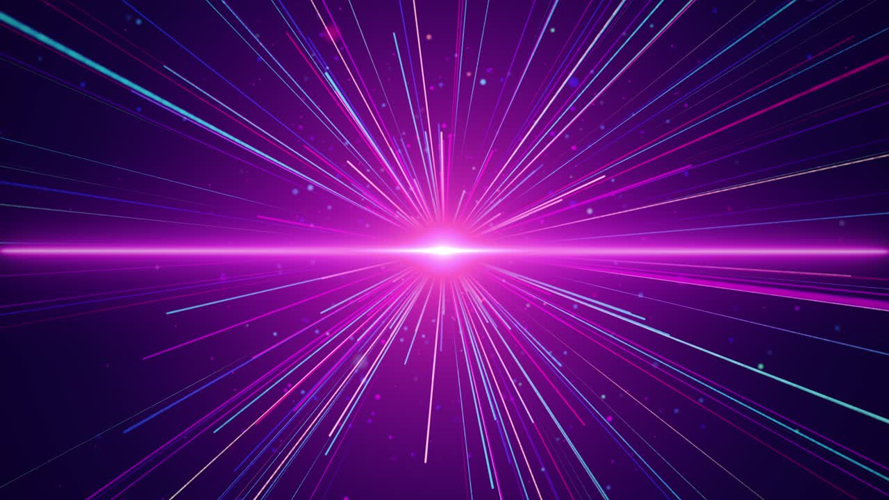 4k loop background of empty stage show neon blue and purple light and laser show laser futuristic