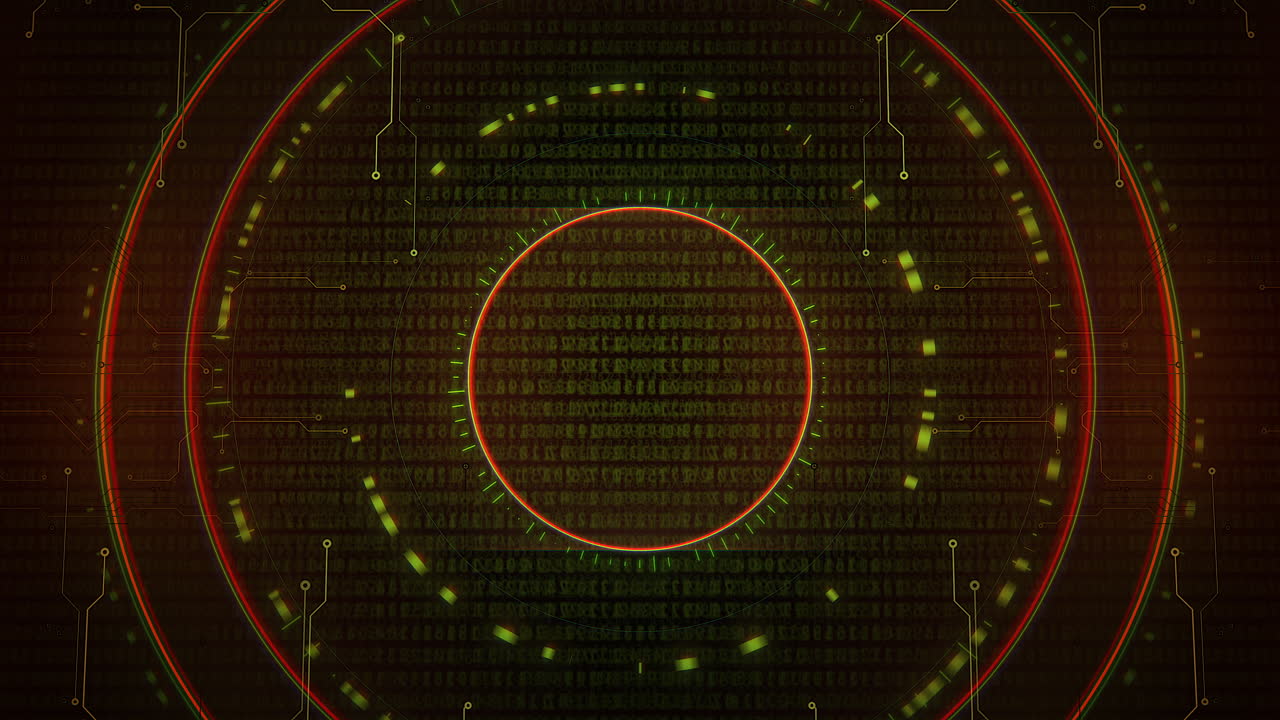 Elementos HUD cyberpunk com círculos e linhas