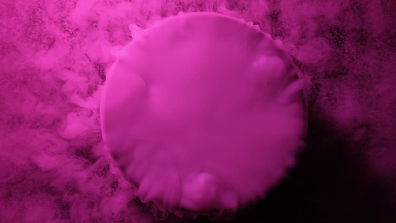 Texture di fumo colorato in primo piano. Vista dall'alto
