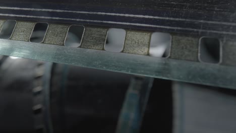 close-up of old film reel