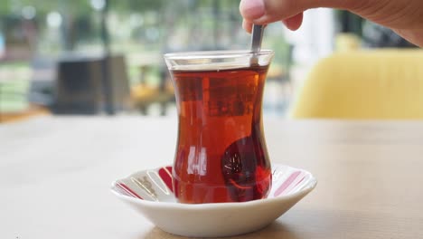 turkish tea being served