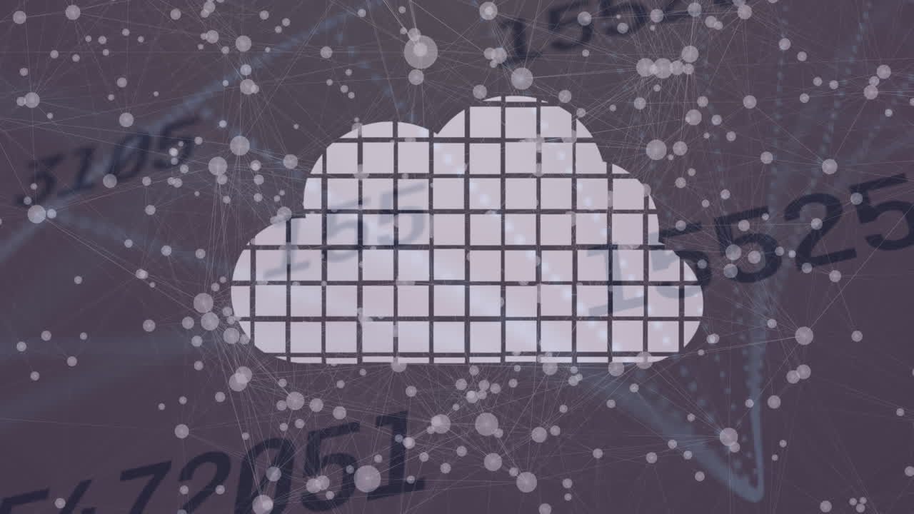 디지털 클라우드와 연결 네트워크의 애니메이션으로 번호가 변경됩니다.