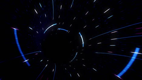 viajar a través de agujeros de gusano en el espacio. concepto digital de viaje en el tiempo.