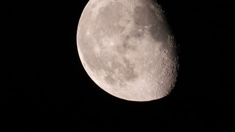 real moon telescopic shot with super tele lens