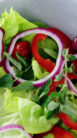 ensalada en el plato