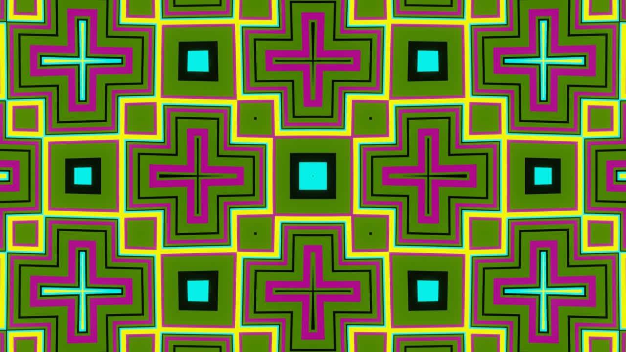 patrón de cruces pulsantes de colores azul, rojo y amarillo para la decoración de espectáculos