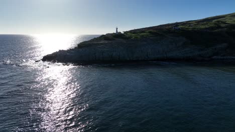 Aerial-Views-Of-The-Rocky-Coastlines-Below-McGregor-Point-Lighthouse-In-West-Maui,-A-Popular-Destination-For-Locals-And-Tourists