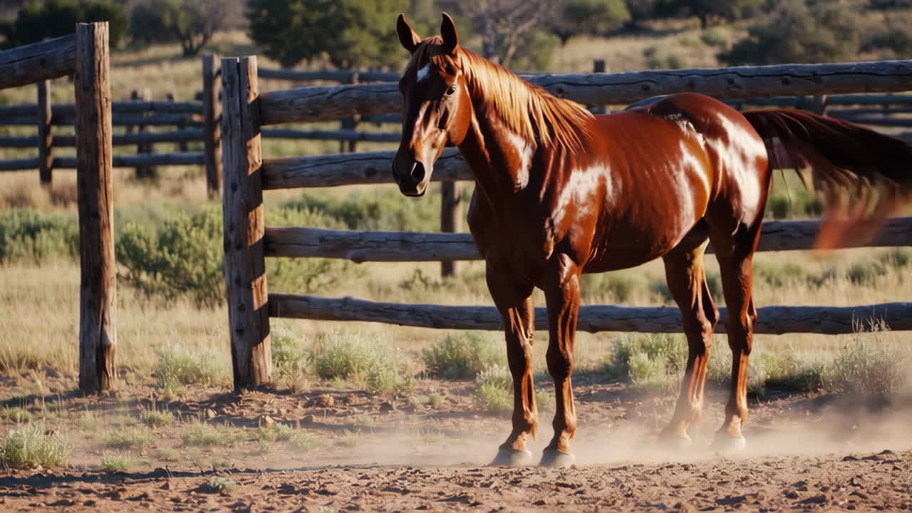 Horse in a rural setting