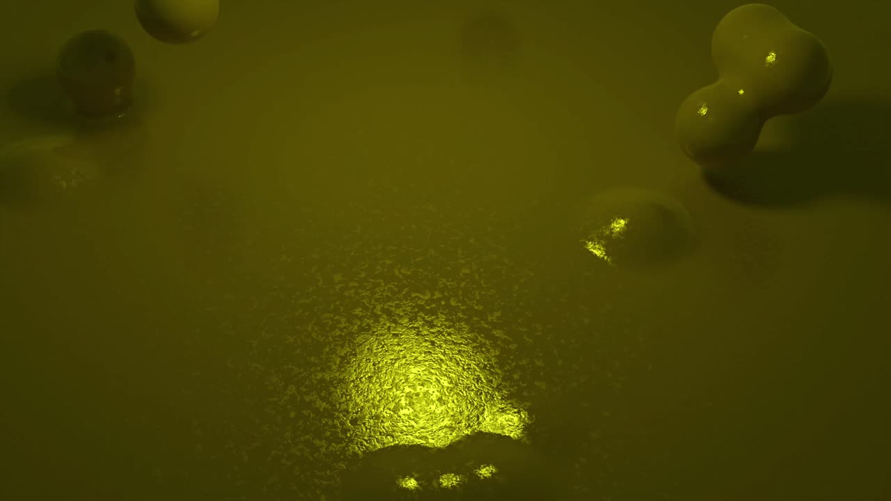 Abstract 3D Background with Yellow Spheres