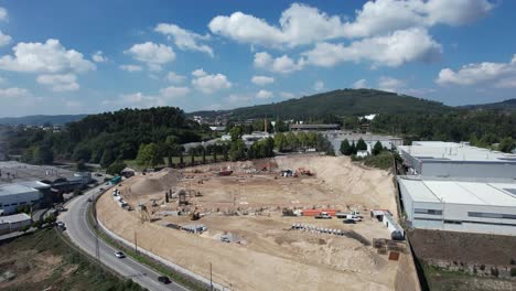 vista aérea de la construcción de edificios modernos