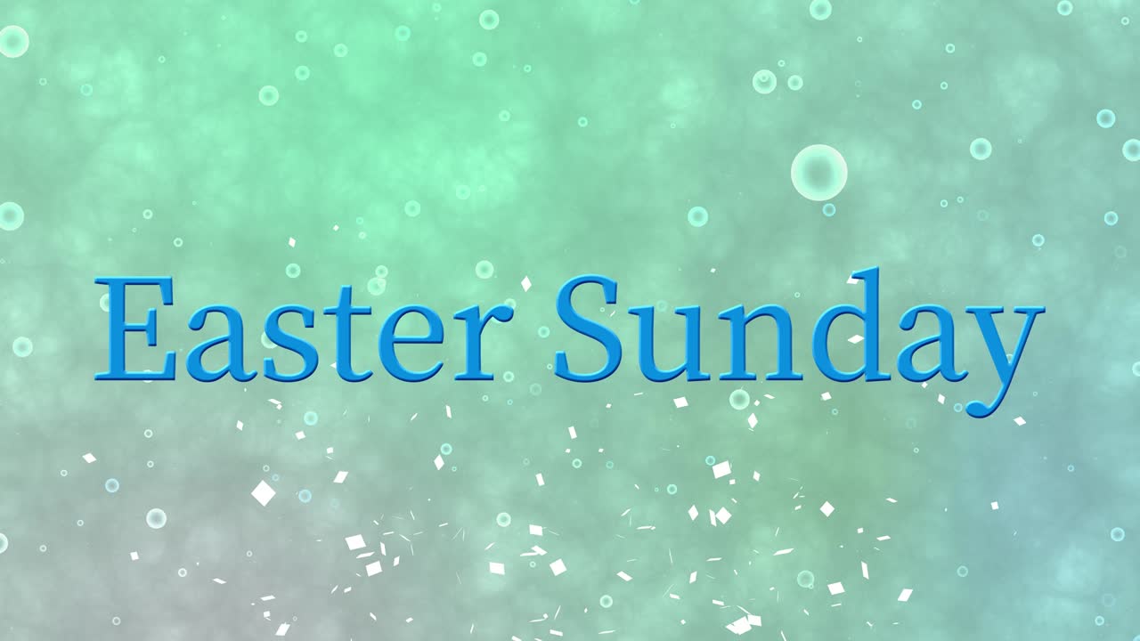 부활절 일요일 이벤트 텍스트 애니메이션 모션 그래픽