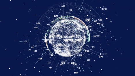 global network connections and data points animation over digital globe