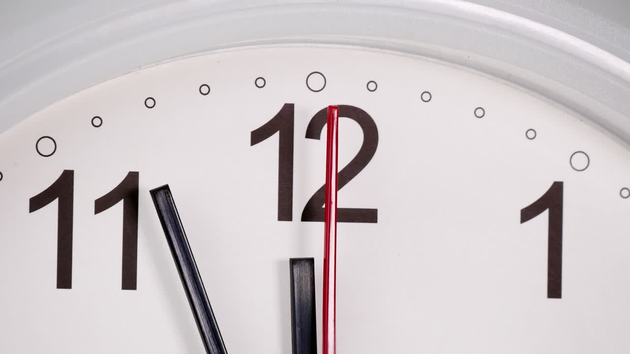 Close up Twelve o'clock.