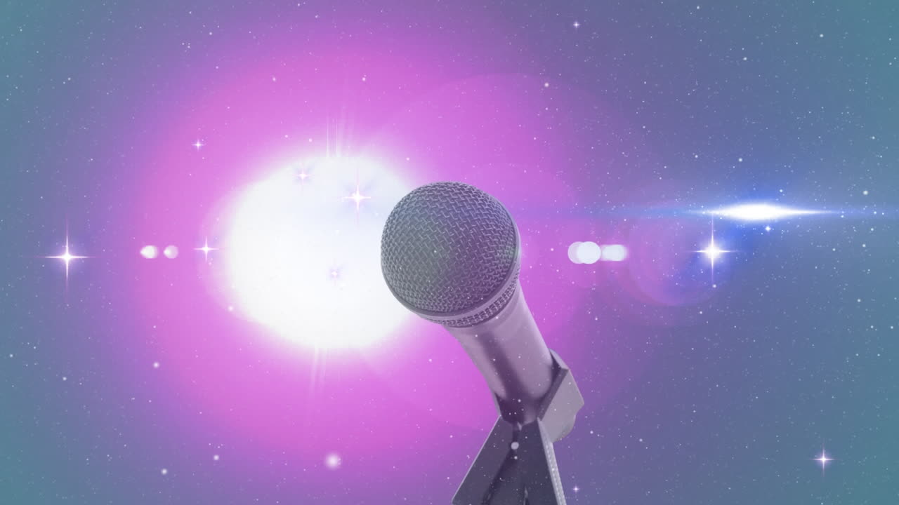 배경 에 있는 공간 에 대하여 마이크