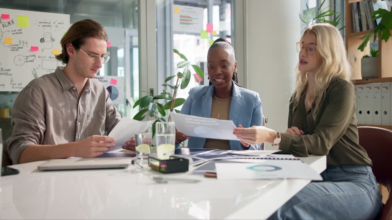 Business Meeting in a Modern Office